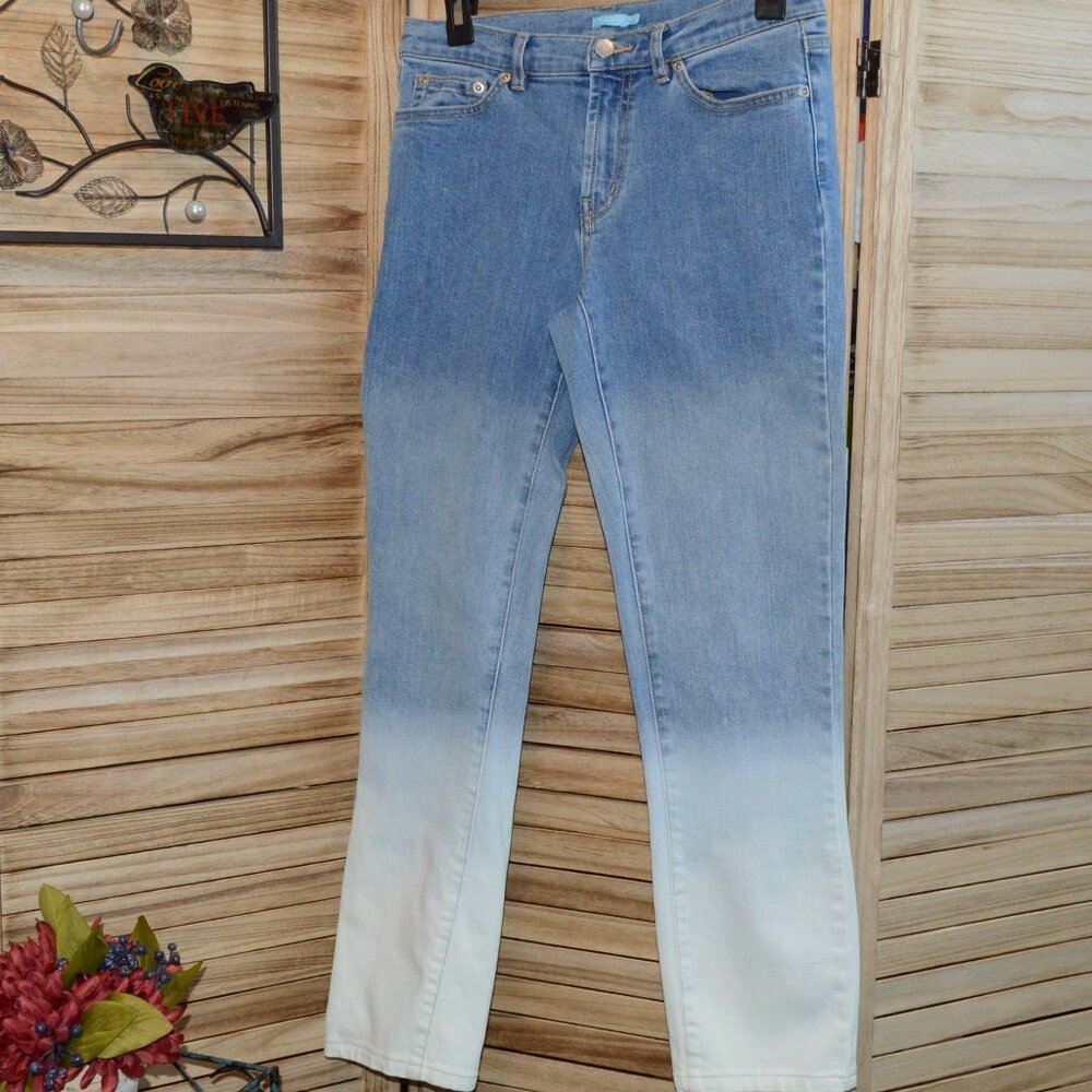 J. McLaughlin 4 Ombre Blue Straight Leg Jeans